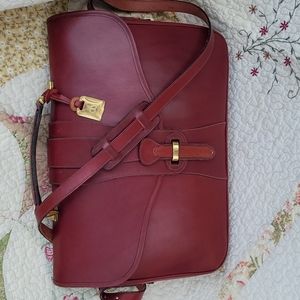 Vintage Dooney & Bourke Bridle Leather Briefcase
